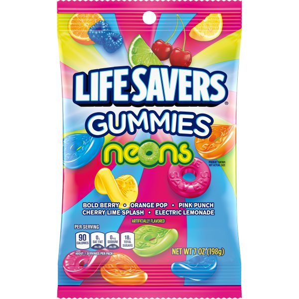 Lifesavers Gummies Neons Peg Bag 12ct